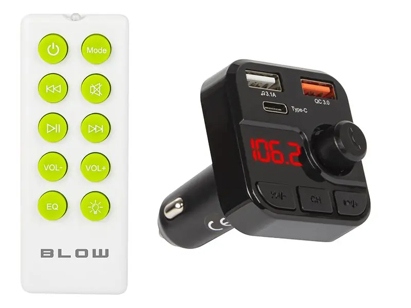 Transmiter FM BLOW USB+ładowarka 3,1A" Popularny
