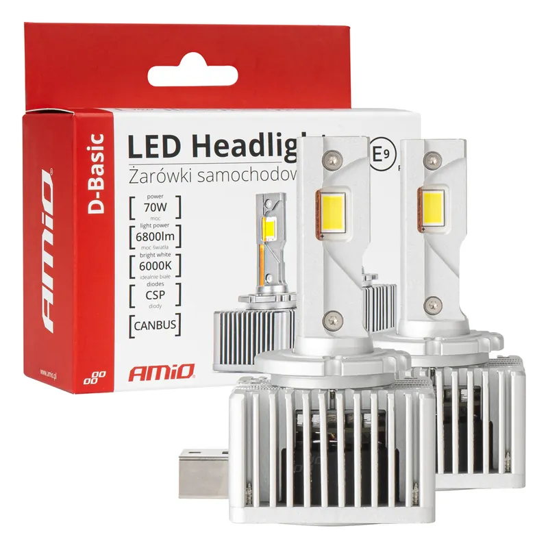 Żarówki samochodowe LED seria D-Basic D3S/D8S/D3R 6000K Canbus AMIO-03628 Rabat
