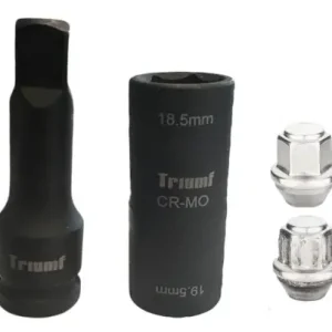 Ostatnia szansa Zestaw nasadek 1/2" do obrobionych órub lub z nakładkami FORD 18,5-19,5 mm + adapter/ przedłużka 75 mm