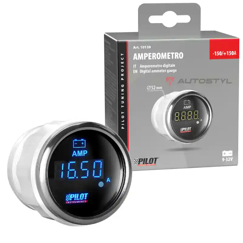 Black Digital Gauge Series – Amperomierz cyfrowy Ø 2” (52 mm) Wybór klientów