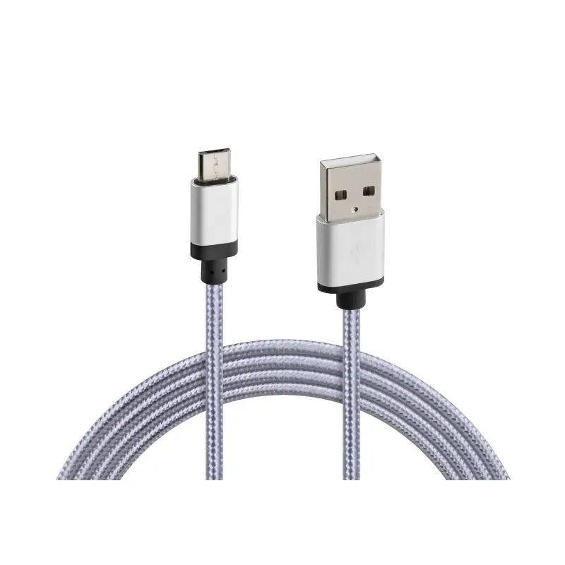 Kabel do ładowania USB - Micro USB 100 cm - szary Szybka dostawa