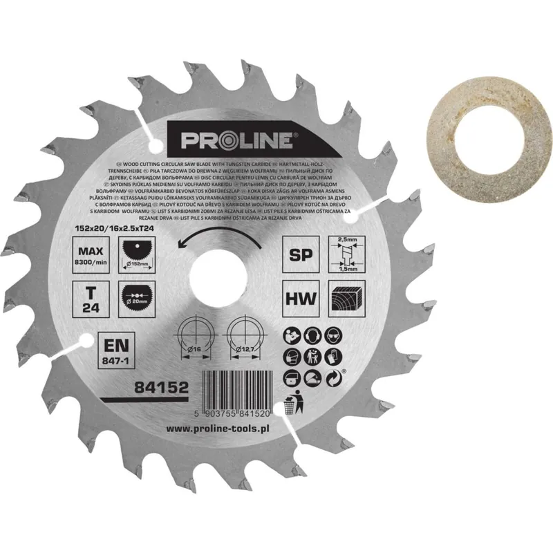 PIŁA TARCZOWA DO DREWNA 152*24T*20/16MM PROLINE Kup online