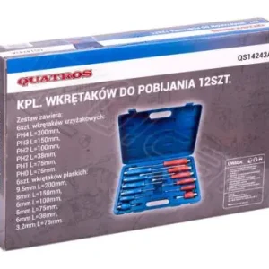 Bezpieczne zakupy Komplet wkrętaków do pobijania 12 szt. QS14243A