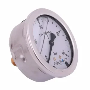 Manometr glicerynowy M63 0-40 bar tylne przyłącze G1/4" POLMO Do wyczerpania zapasów