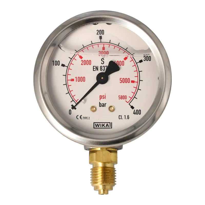 Promocja Manometr Wika z przyłączem dolnym G 1/4"; 0-400 bar; NS 63mm; Model 213.53
