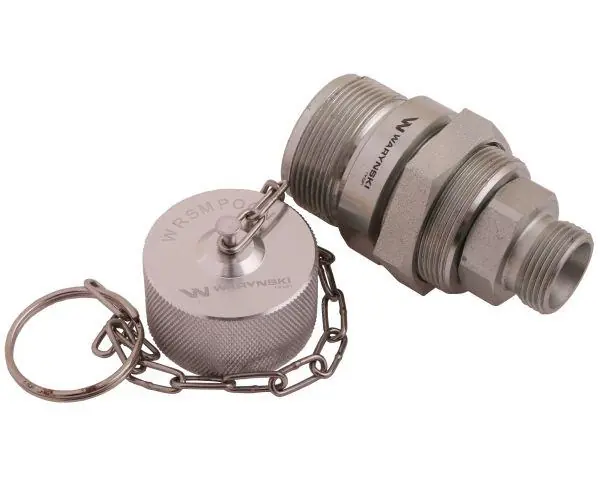 Komplet - zawór gniazdo M22x1.5 skręcane (50490020) z gwintowaną pokrywą/osłoną aluminiową Waryński Wysoka jakość