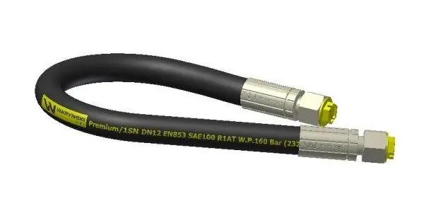 Hit cenowy Przewód hydrauliczny gwint M22x1.5 proste L-1000mm DN12-1SN 336-631-105-520 , 7214/07-074/0 UNHZ 500 Cyklop (AA-13-1000; P11P11) 16MPa Waryński