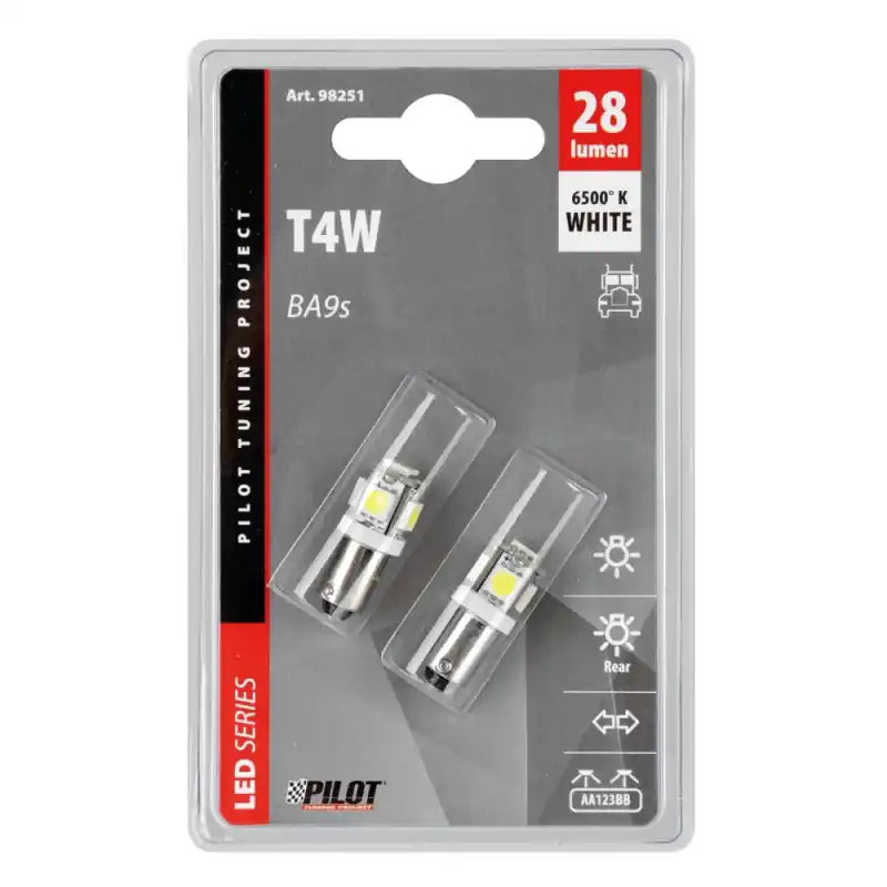 Bestseller Żarówka DIODA LED T4W 24V  28V Led Series 5 SMD x 3 chips T4W BA9s