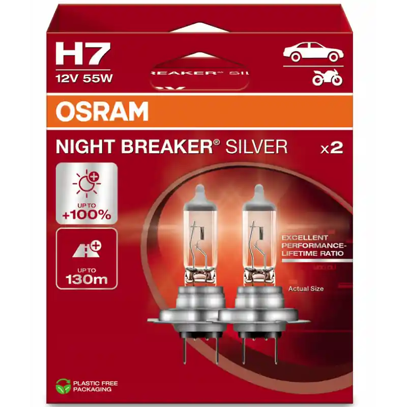 ŻARÓWKI H7 OSRAM NIGHT BREAKER SILVER +100 Zamów dziś