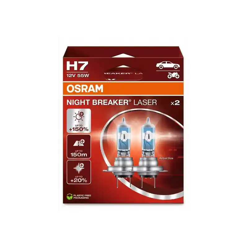 Żarówki OSRAM H7 Night Breaker Laser 150% Nowy