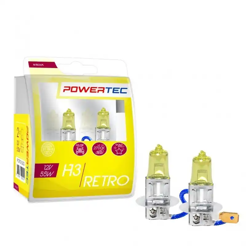 Żarówki Powertec Retro H3 12V DUO Nowość