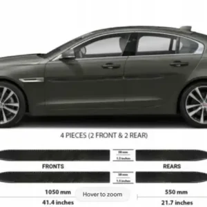 Wyprzedaż Jaguar XE 2014+ Listwy CZARNE Boczne Drzwi