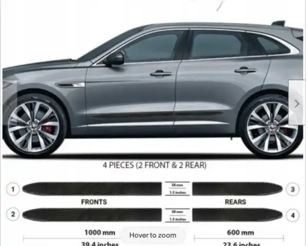 Kup teraz Jaguar F-PACE – Listwy CZARNE Boczne Drzwi