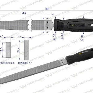PILNIK PŁASKI 250mm WARYŃSKI Ostatnie sztuki