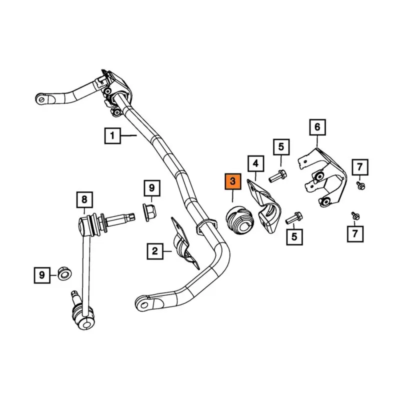 Nie przegap TULEJA STABILIZATORA PRZÓD CHRYSLER 300 C S14-23 DODGE CHALLENGER 15-23 CHARGER 15-23