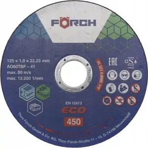 Oferta limitowana TARCZA DO METALU 125/1,0/22 /FORCH/