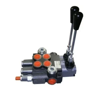 Rozdzielacz hydrauliczny dwusekcyjny z zatrzaskami (2) 40L Obniżka ceny