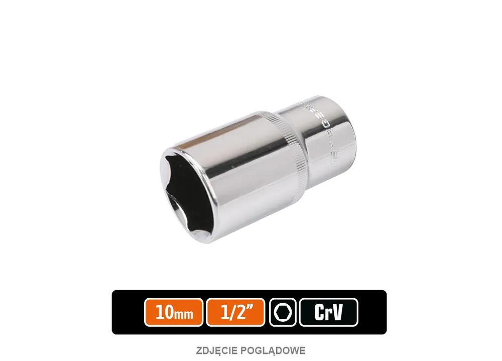 Klucz nasadowy 1/2" sześciokątny długi 10 mm / TEGER Szybka dostawa