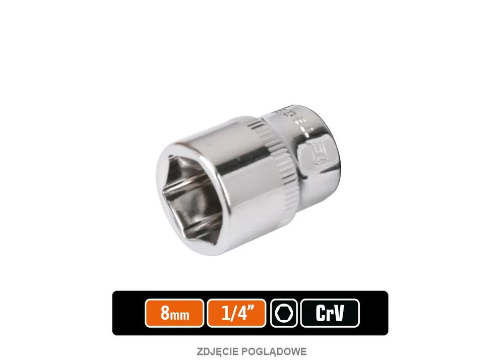 Klucz nasadowy 1/4" sześciokątny 8 mm / TEGER Niska cena