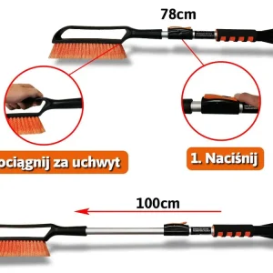 Oferta limitowana Skrobaczka do szyb teleskopowa 78-100cm TEGER