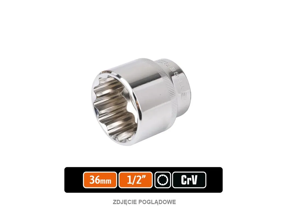 Klucz nasadowy 1/2" dwunastokątny 36 mm / TEGER Wyjątkowa oferta