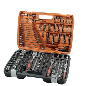 ZESTAW KLUCZY NASADOWYCH 216 ELEMENTY 1/4" 3/8" 1/2" Nowy