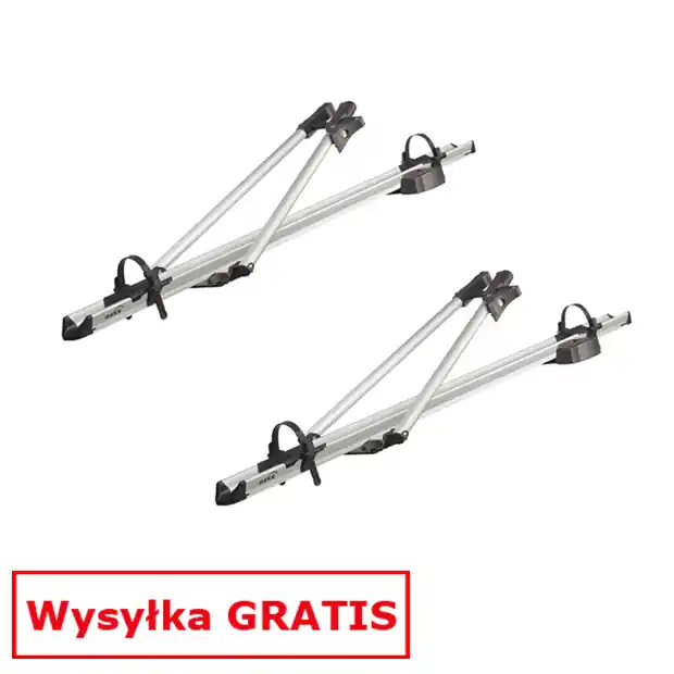 Uchwyt rowerowy na dach Hakr Speed Alu - zestaw na 2 rowery Wysoka jakość
