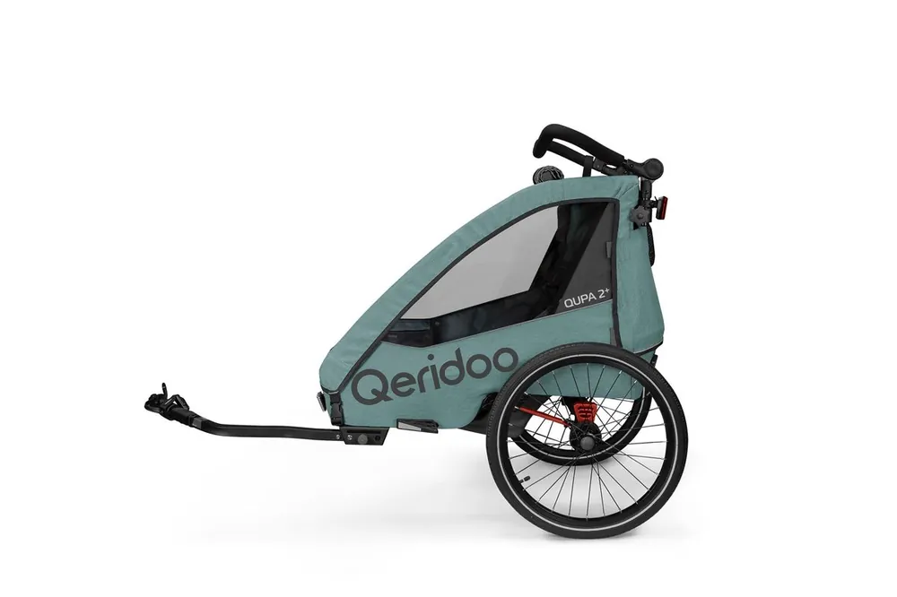 Nie przegap Przyczepka rowerowa Qeridoo Qupa 2 Plus Mineral Blue - dwuosobowa