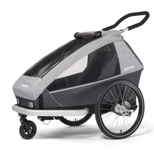 Przyczepka rowerowa Croozer Kid Keeke 1 Stone Grey - jednomiejscowa Hit cenowy