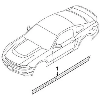 Naklejka na drzwi - prawa - GT500 - aluminiowa prawa Darmowy zwrot